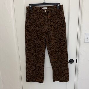 Leopard Print Women Jeans
